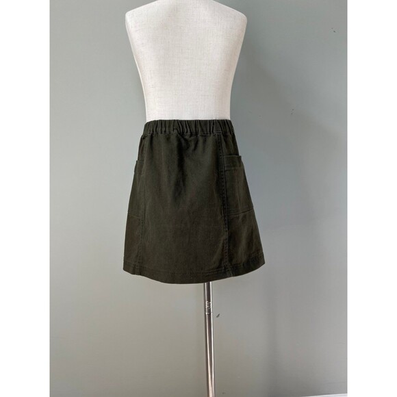 Girls Army Green Cotton Skirt by Copper Key sz medium - Picture 3 of 4